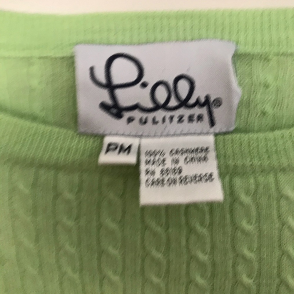 Lilly Pulitzer cashmere sweater cable knit - Picture 3 of 5